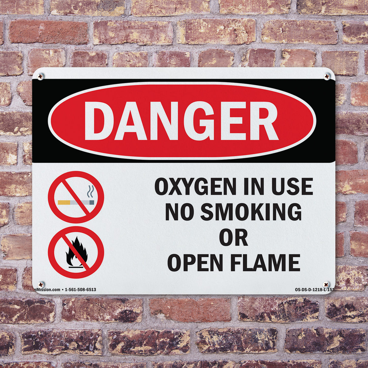 Oxygen In Use No Smoking Or Open Flame