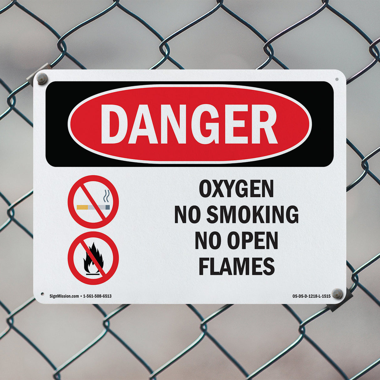 Oxygen No Smoking No Open Flames