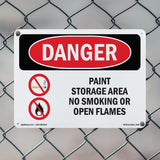 Paint Storage Area No Smoking Or Open Flames