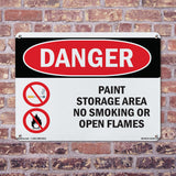 Paint Storage Area No Smoking Or Open Flames
