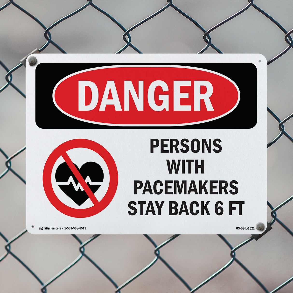 Persons With Pacemakers Stay Back 6 Ft