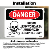 Poison Lead Work Area Authorized Only