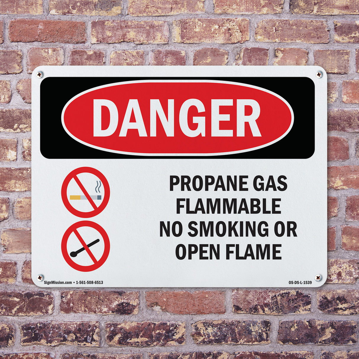 Propane Gas Flammable No Smoking
