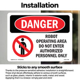 Robot Operating Area Do Not Enter