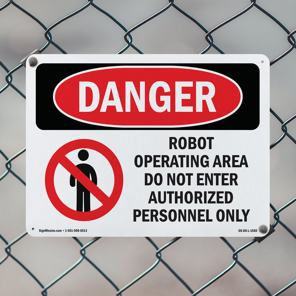 Robot Operating Area Do Not Enter