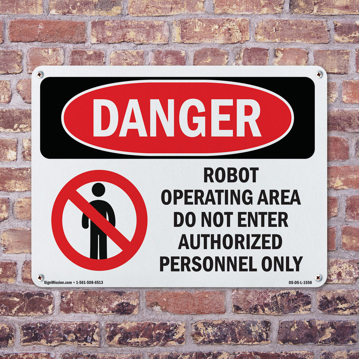 Robot Operating Area Do Not Enter