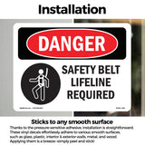 Safety Belt And Lifeline Required Symbol