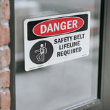 Safety Belt And Lifeline Required Symbol
