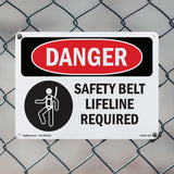 Safety Belt And Lifeline Required Symbol