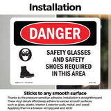 Safety Glasses And Safety Shoes Required