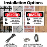 Safety Glasses And Safety Shoes Required
