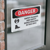 Safety Glasses And Safety Shoes Required