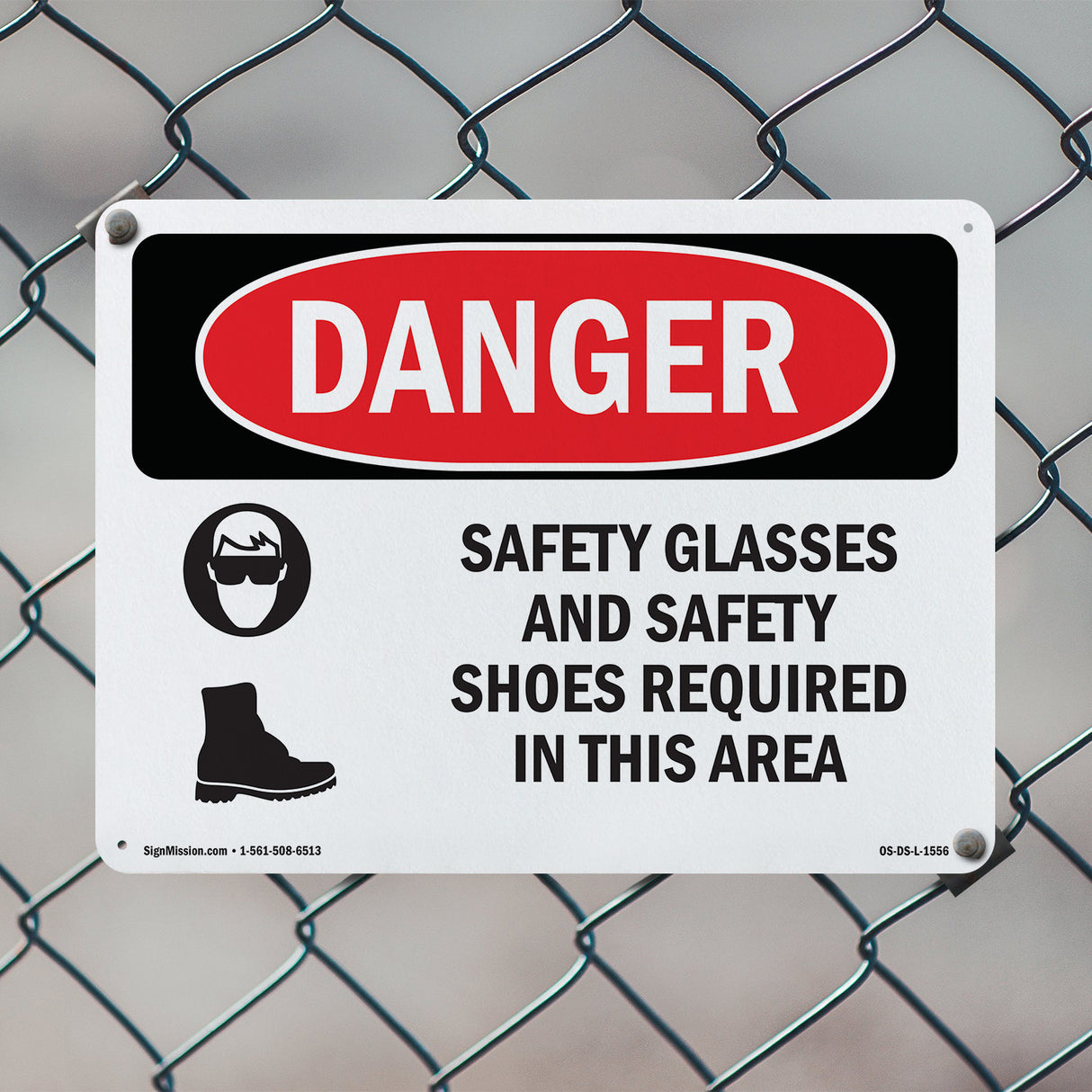 Safety Glasses And Safety Shoes Required