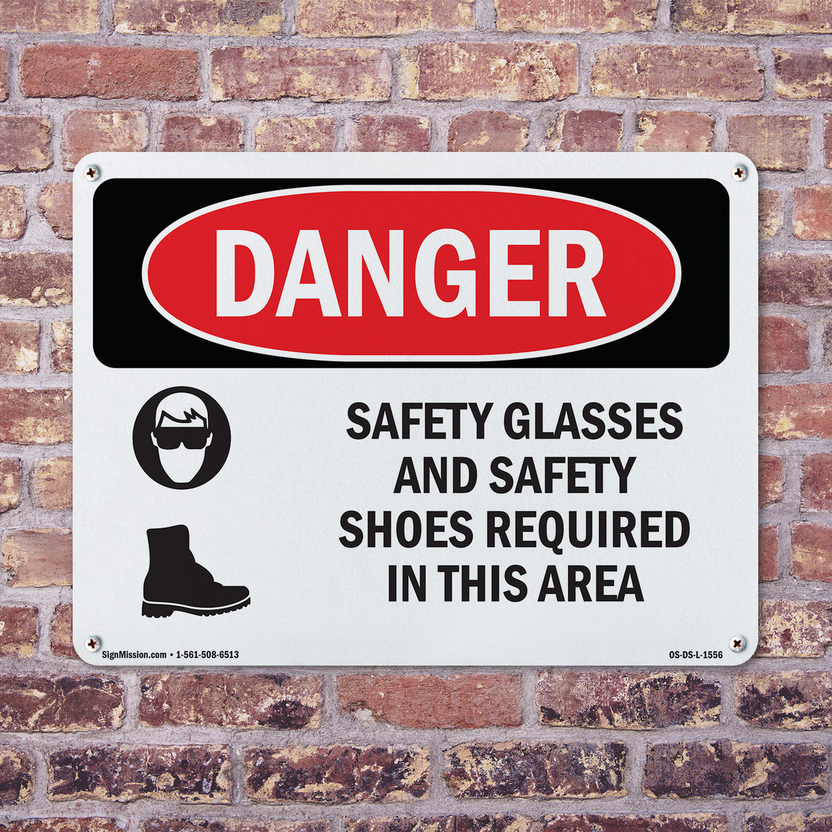 Safety Glasses And Safety Shoes Required