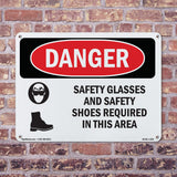 Safety Glasses And Safety Shoes Required