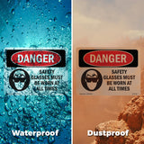 Safety Glasses Must Be Worn At All Times
