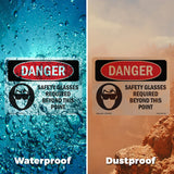 Safety Glasses Required Beyond This Point