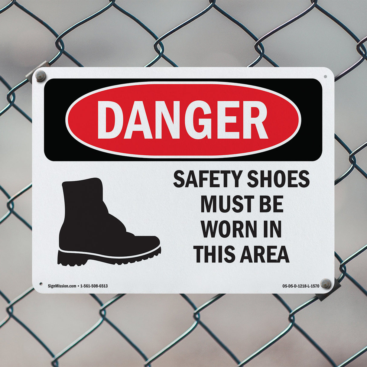 Safety Shoes Must Be Worn In This Area