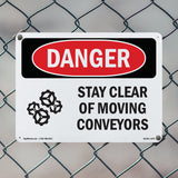 Stay Clear Of Moving Conveyors