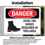 Steel Toe Shoes Required In This Area