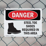 Steel Toe Shoes Required In This Area