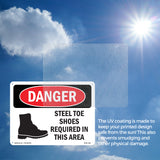 Steel Toe Shoes Required In This Area