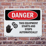 Equipment Starts And Stops Automatically