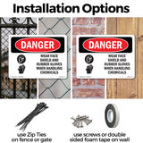 Wear Face Shield And Rubber Gloves Chemicals