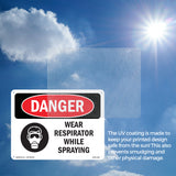 Wear Respirator While Spraying