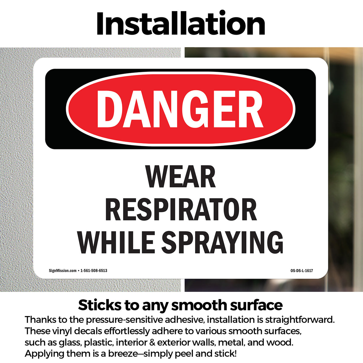 Portrait Wear Respirator While Spraying