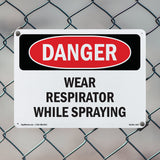 Portrait Wear Respirator While Spraying