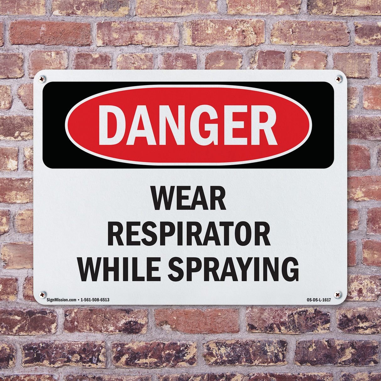 Portrait Wear Respirator While Spraying