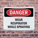 Portrait Wear Respirator While Spraying