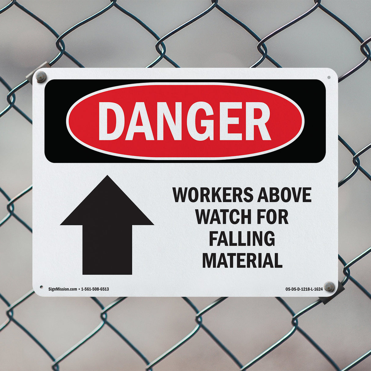 Workers Above Watch For Falling Material