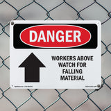 Workers Above Watch For Falling Material
