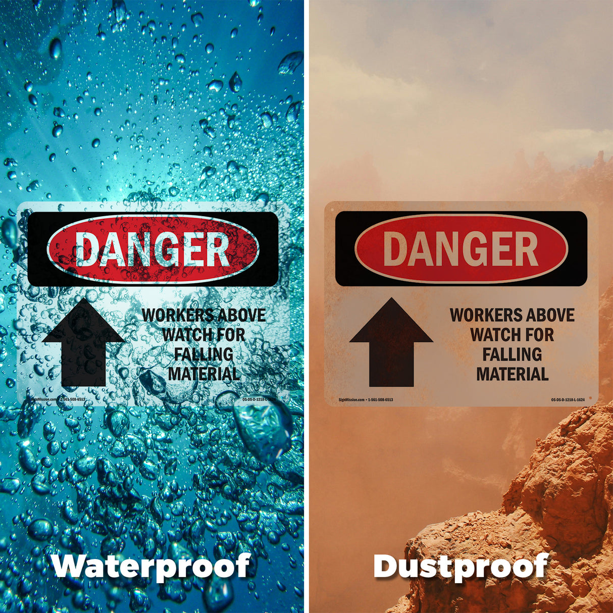 Workers Above Watch For Falling Material