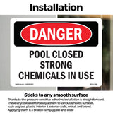 Pool Closed Strong Chemicals In Use