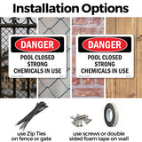 Pool Closed Strong Chemicals In Use