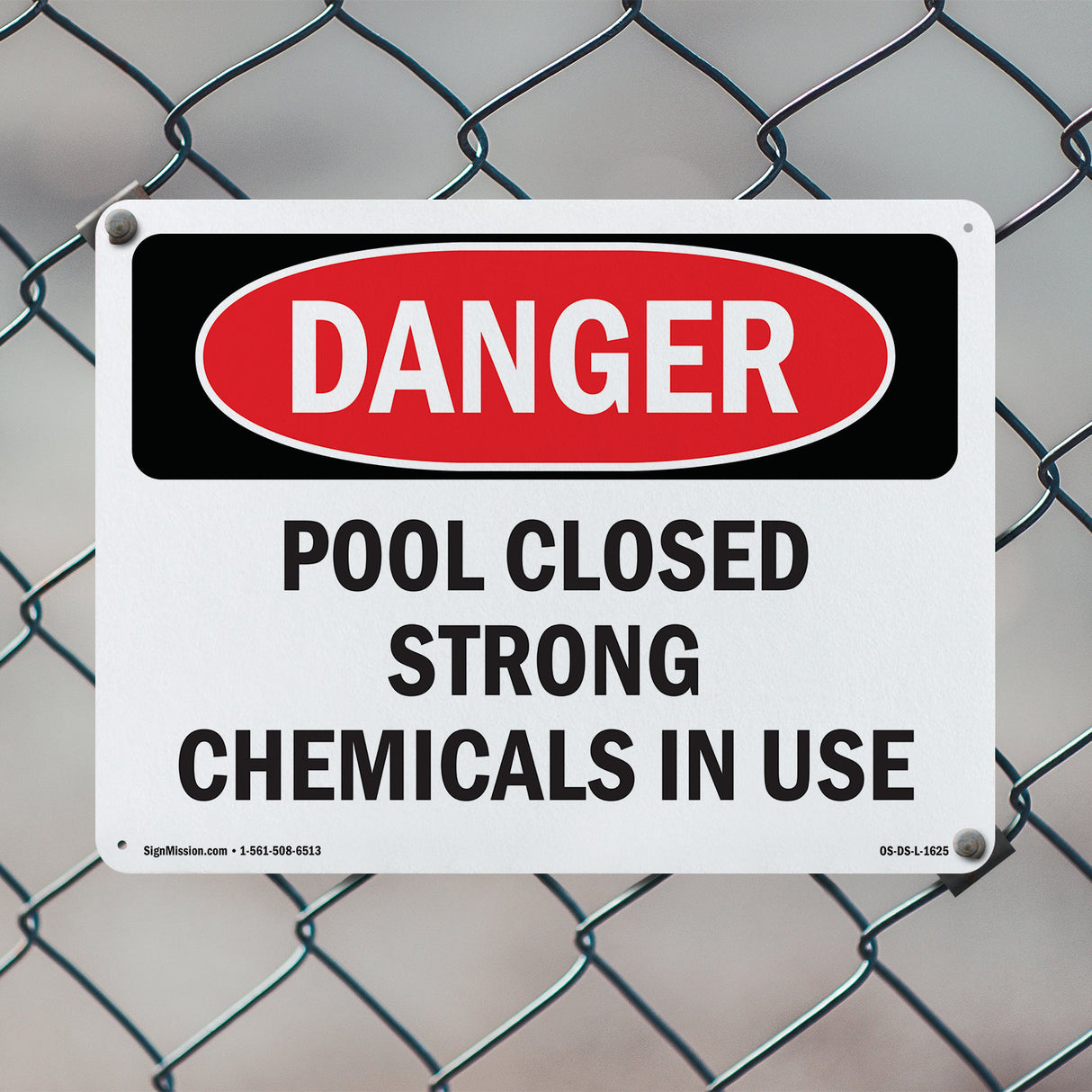 Pool Closed Strong Chemicals In Use
