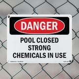Pool Closed Strong Chemicals In Use