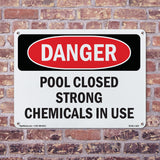 Pool Closed Strong Chemicals In Use