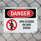 Spa Closed Do Not Enter