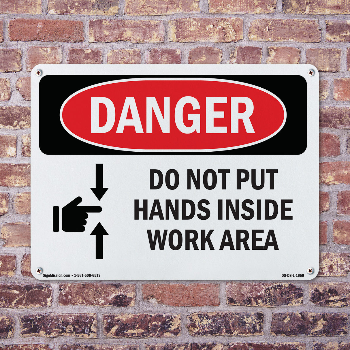 Do Not Put Hands Inside Work Area
