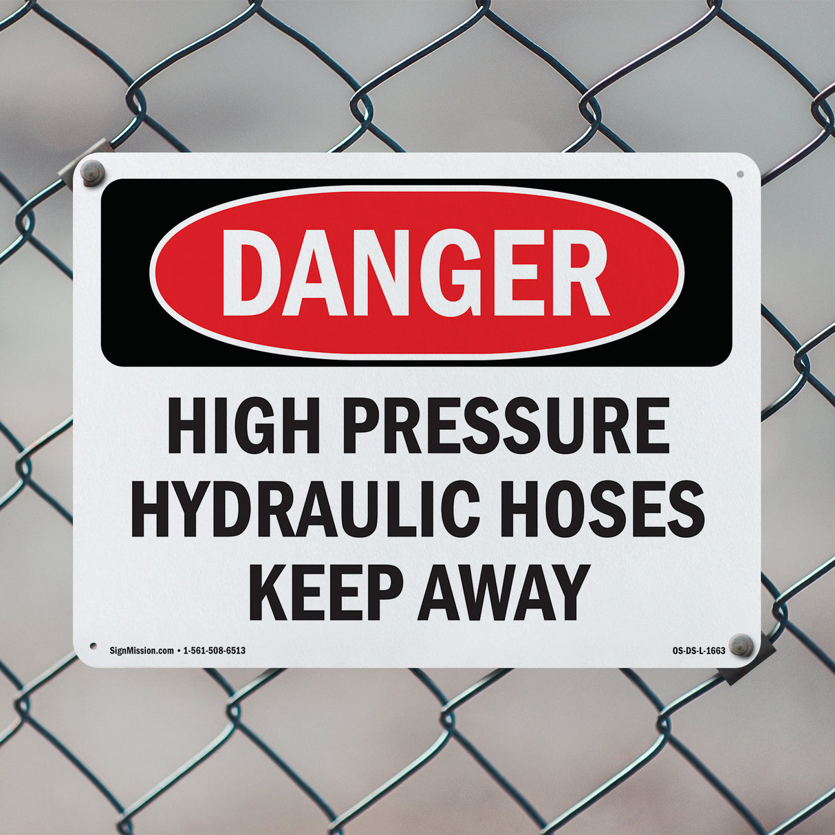 High Pressure Hydraulic Hoses Keep Away