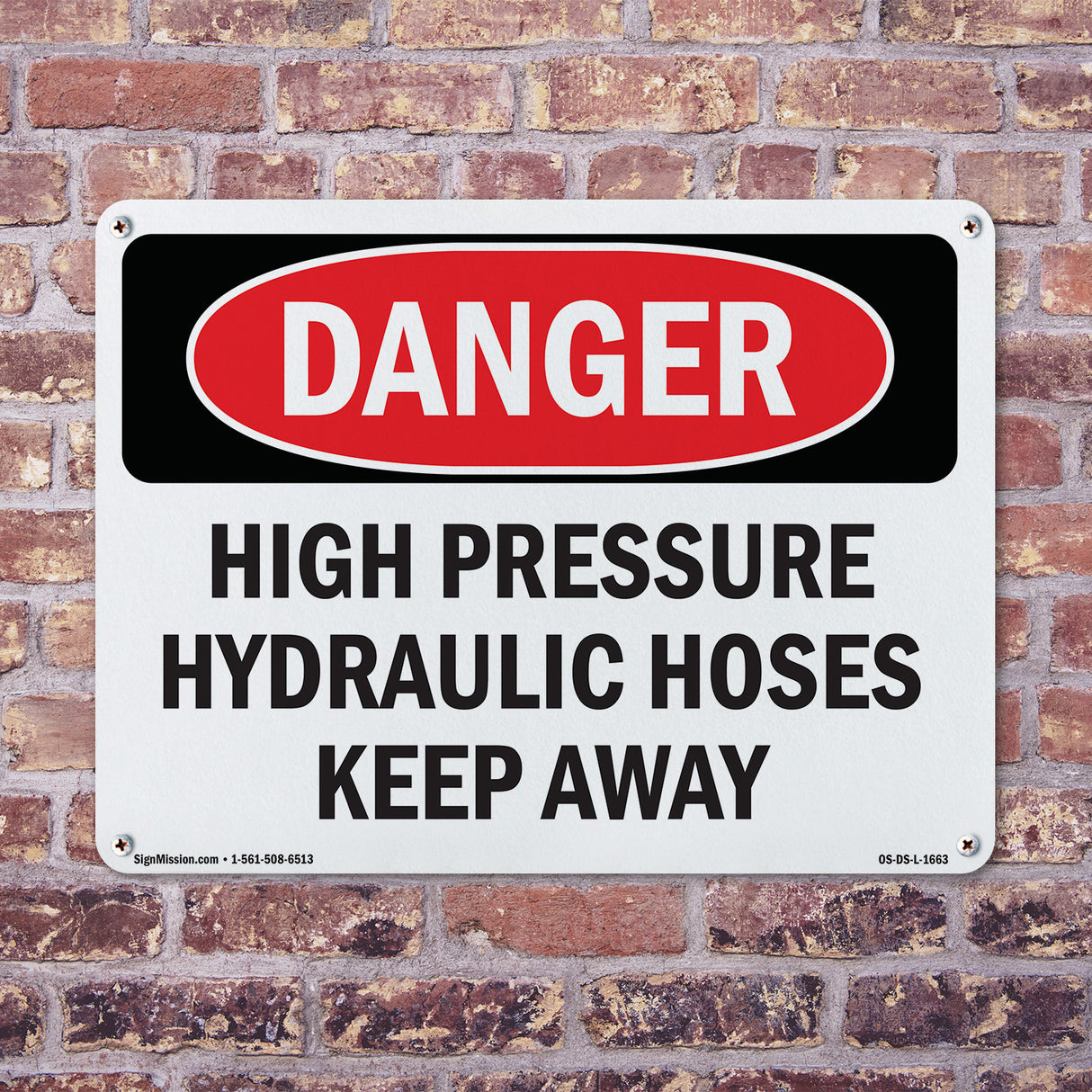 High Pressure Hydraulic Hoses Keep Away