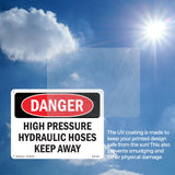 High Pressure Hydraulic Hoses Keep Away
