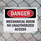 Mechanical Room No Unauthorized Access