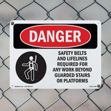 Safety Belts And Lifelines Required