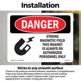 Strong Magnetic Field Magnet Is On