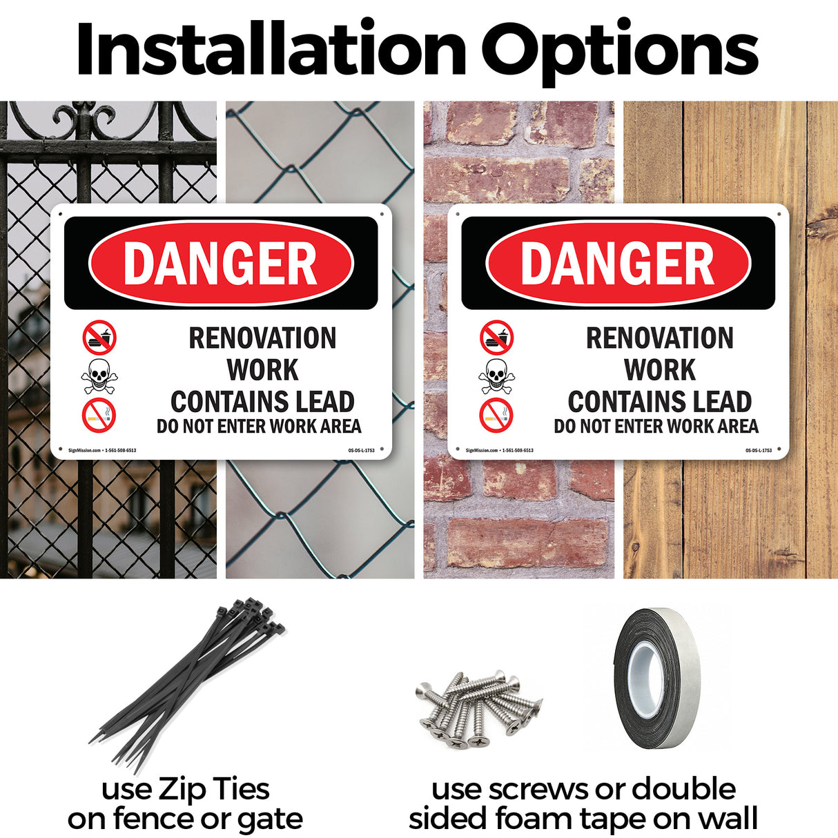 Renovation Work Contains Lead Do Not Enter